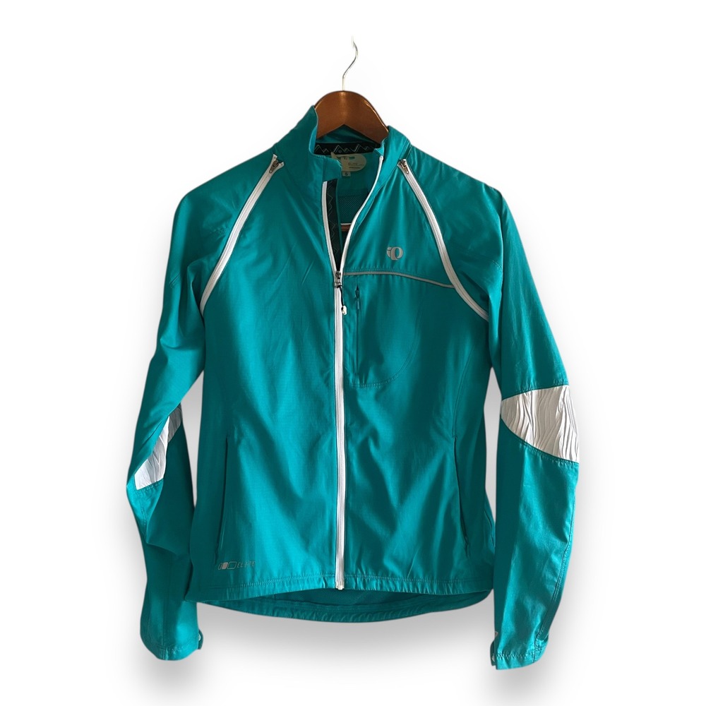 Pearl Izumi Elite Barrier Cycling Convertible‎ Jacket Women's S Teal Windbreaker